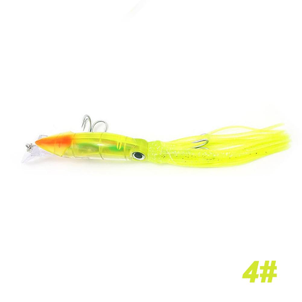 1PC 14CM/40G Lure Bait With Whiskers Treble Hook Design Sea Fishing Octopus Long Casting Bait Fishing Tackle Accessory