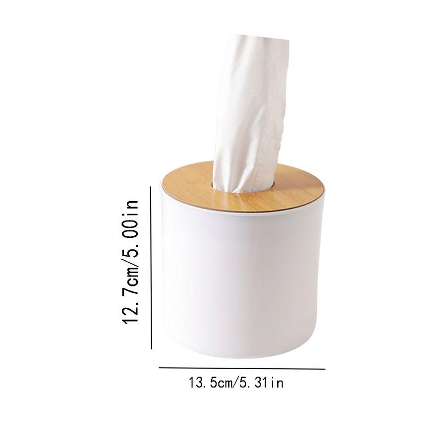 

1pcTissue Box Practical Round Exquisite Roll Paper Case For Home