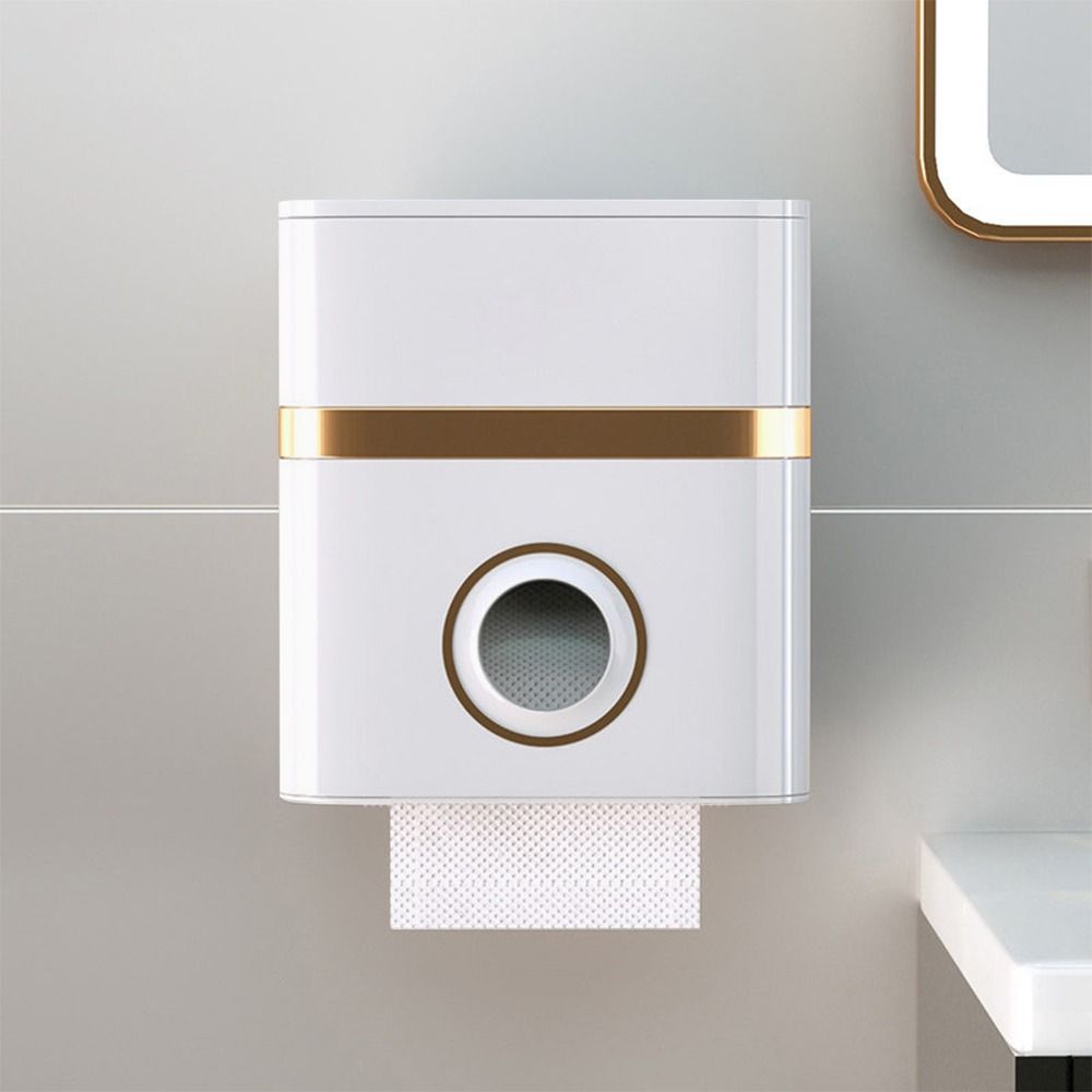 1Pcs Waterproof Tissue Box Light Luxury Style Roll Paper Storage Box New Bathroom Tray Shelf