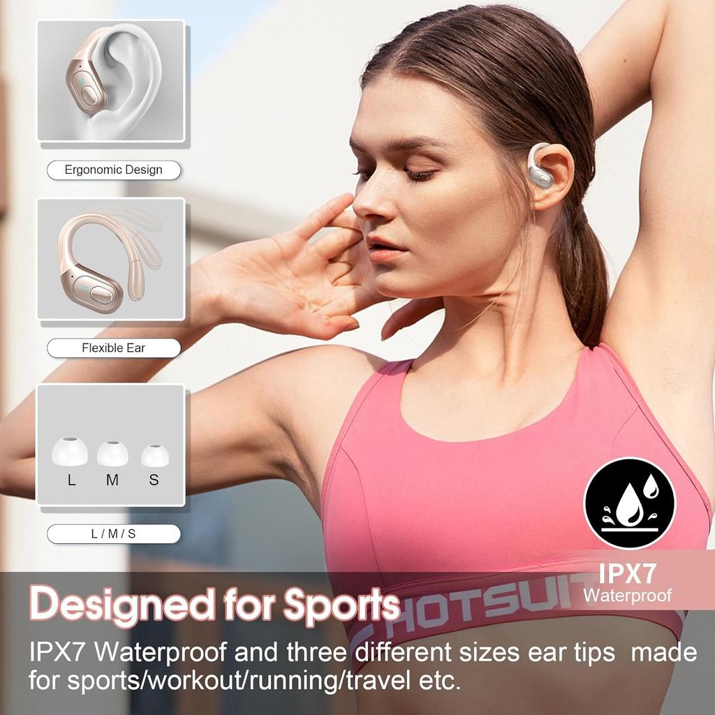 Bluetooth 5.4 Earbuds 75Hrs with Charging Case,IPX7 Waterproof Sport Earphones with Mic,Wireless Noise Cancelling Headphones