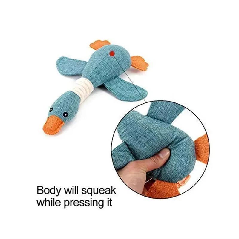 Pet Toy for Aggressive Chewers Dog | Squeaky Wild Goose Puzzle Training Toys Cute Soft Dog Chew Toy Puppy Dogs Cleaning Teeth