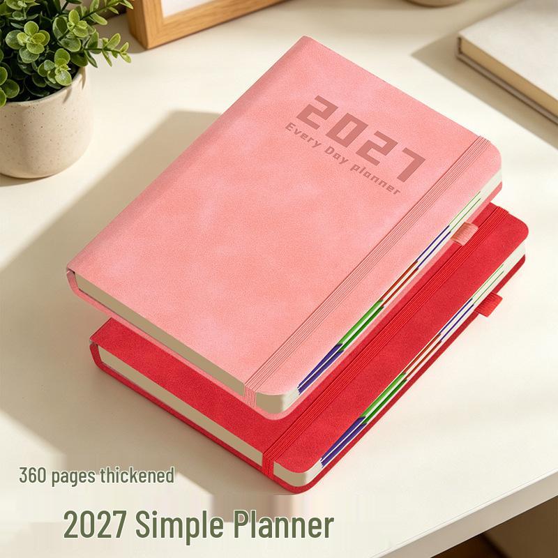 2027 Daily Planner: One Page Per Day, Premium Office Record Book with Chinese Inner Pages