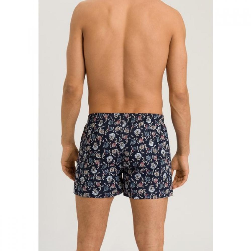 Hanro Men S Trunk Pant  74013 Navy Botany Check 