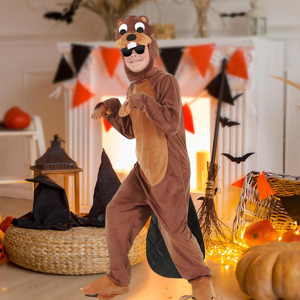 Costum Vidră de Râu pentru Copii Articole de Cosplay pentru Petrecere Performanță pe Scenă