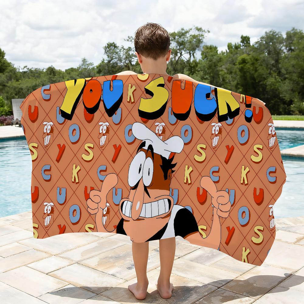 Game Pizza Tower Cartoon The Noise Towel Quick Drying Beach Towels Are Suitable For Swimming Pools Camping Yoga And The Gym