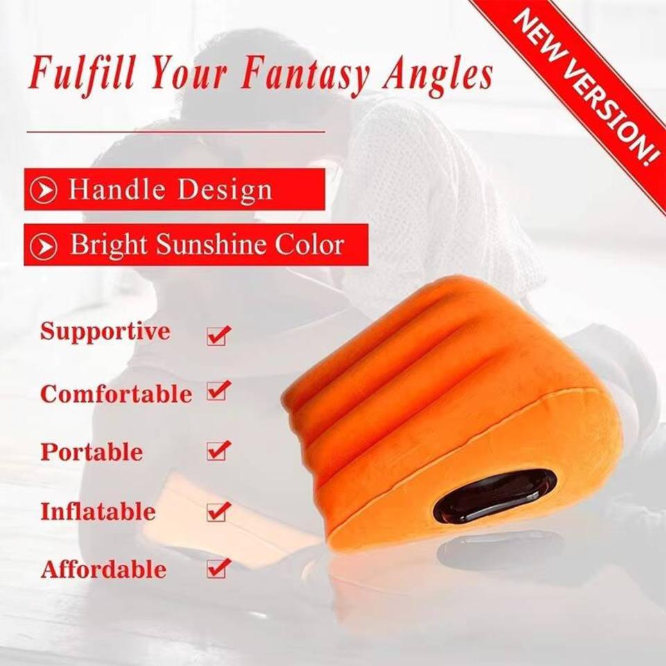Inflatable Sex Pillows Toys Adults Toys Position Cushion Triangle Ramp Furniture Couples Love Body Positions For Deeper Position