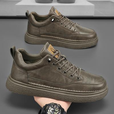 Hoge herenschoenen lente nieuw ademend waterdicht antislip kokschoenen heren veelzijdige zwarte leren schoenen sport- en vrijetijdsschoenen