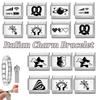 Fashion Cheese Painting Plate Lovely Cat Ball Heart Eyes Laser Engraving Charm Links Fit 9mm Stainless Steel Bracelet DIY Making