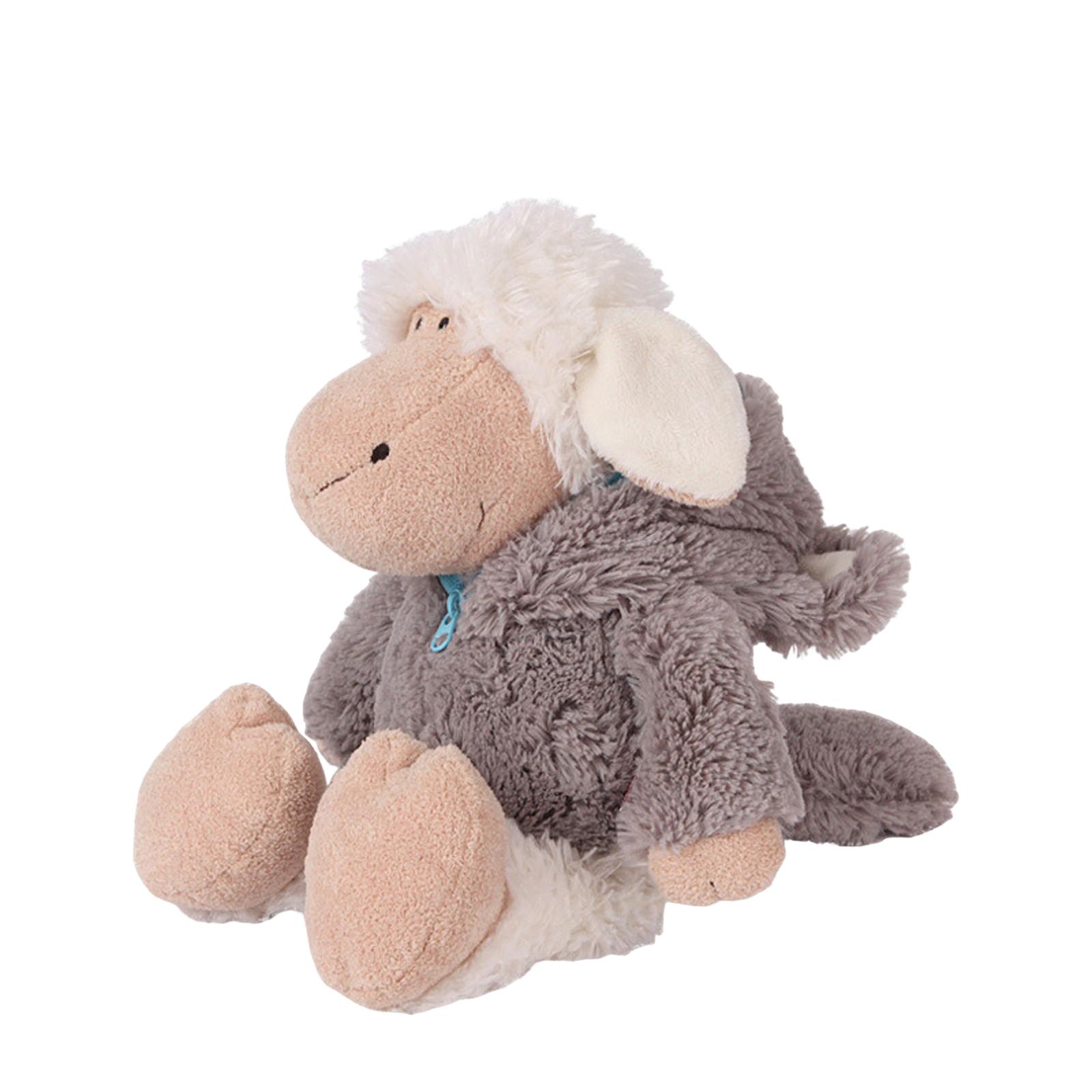 

35 см плюшевая игрушка, обернутая в волчью шкуру и овечью ткань, кукольная подушка