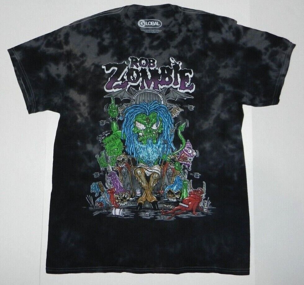 

Футболка унисекс Rob Zombie Baphomet с цензурой Heavy Metal Acid Wash