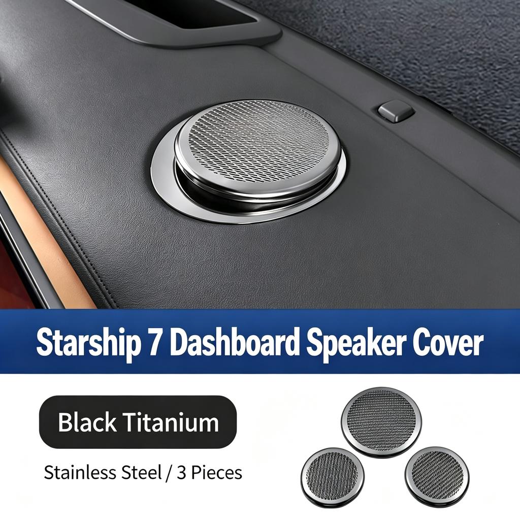 For Geely Starray EM-i EX5 EM-i Car Door Horn Cover Stainless Steel Audio Panel Protective Stickers Cover Interior Accessory