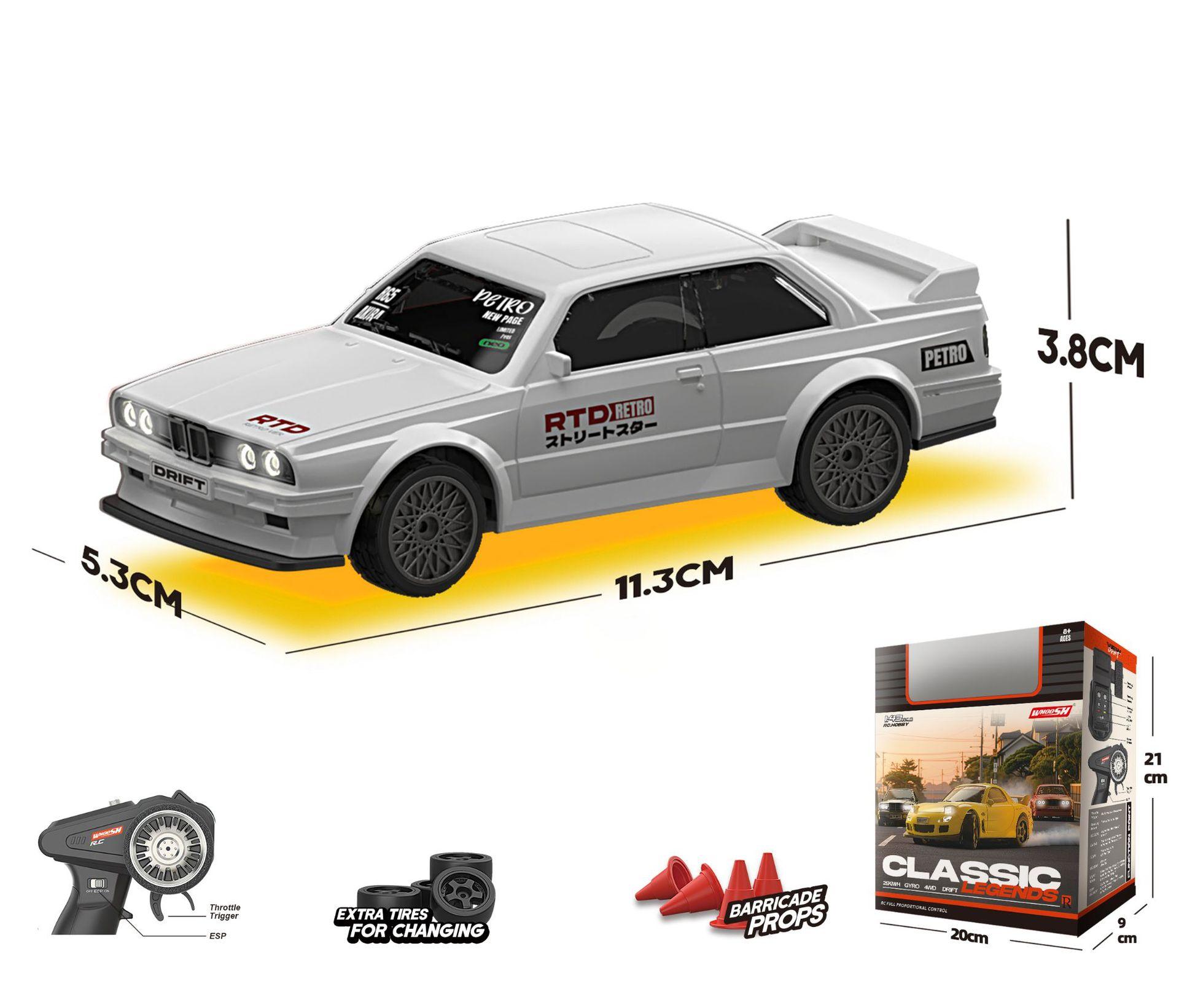 

Drift1/43 Mini Rc Car Fully Proportional 3-Speed Variable Speed Jdm Drift Remote Control Desktop Boychildren Stoy Gift 2.4gq Kid Friendly Entertaining