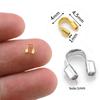 200pcs Metal U Shape Wire Protector Connector 4.5x4mm Guard Guardian Clasps Connectors for Jewelry Making Craft Components