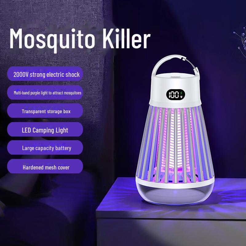 

Электронная лампа от комаров и мух 2025 года с функцией очистки в один клик для кемпинга и домашнего использования Other Language Manual