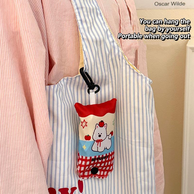 Cute Cartoon Handbag Portable Arrival Reusable Shopping Bag Foldable Tote Pouch Large Capacity Shoulder Bags Girls Gift