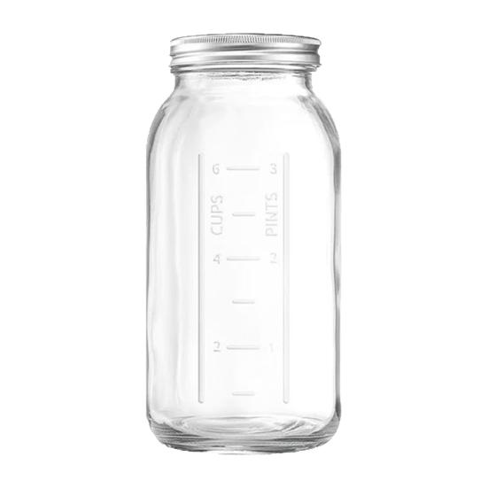 2000ML Wide Mouth Mason Glass Jar Large Food Storage Jar with Lid Dishwasher