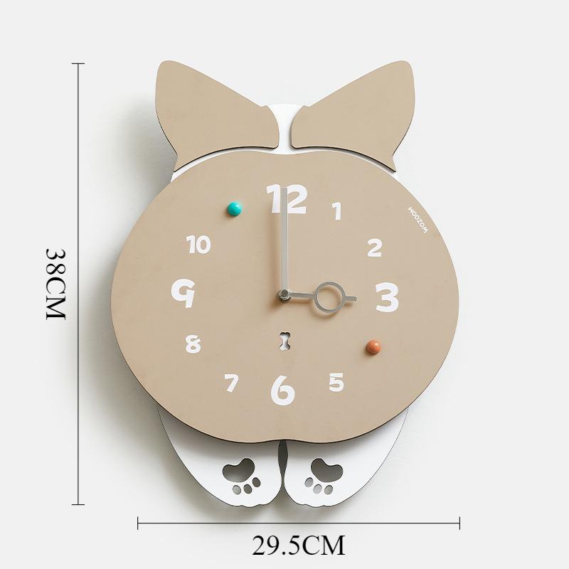 Modern Animal Pendulum Clock Art Creative Cartoon Wall Clock Elegant Stylish Watch House Home Bedroom Decoration Accessories