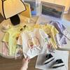 Summer Girls Lace T-shirt Kids Loose Casual Solid Color Short Sleeves Crewneck Tops Baby Girl Cotton Tees Kids Clothes