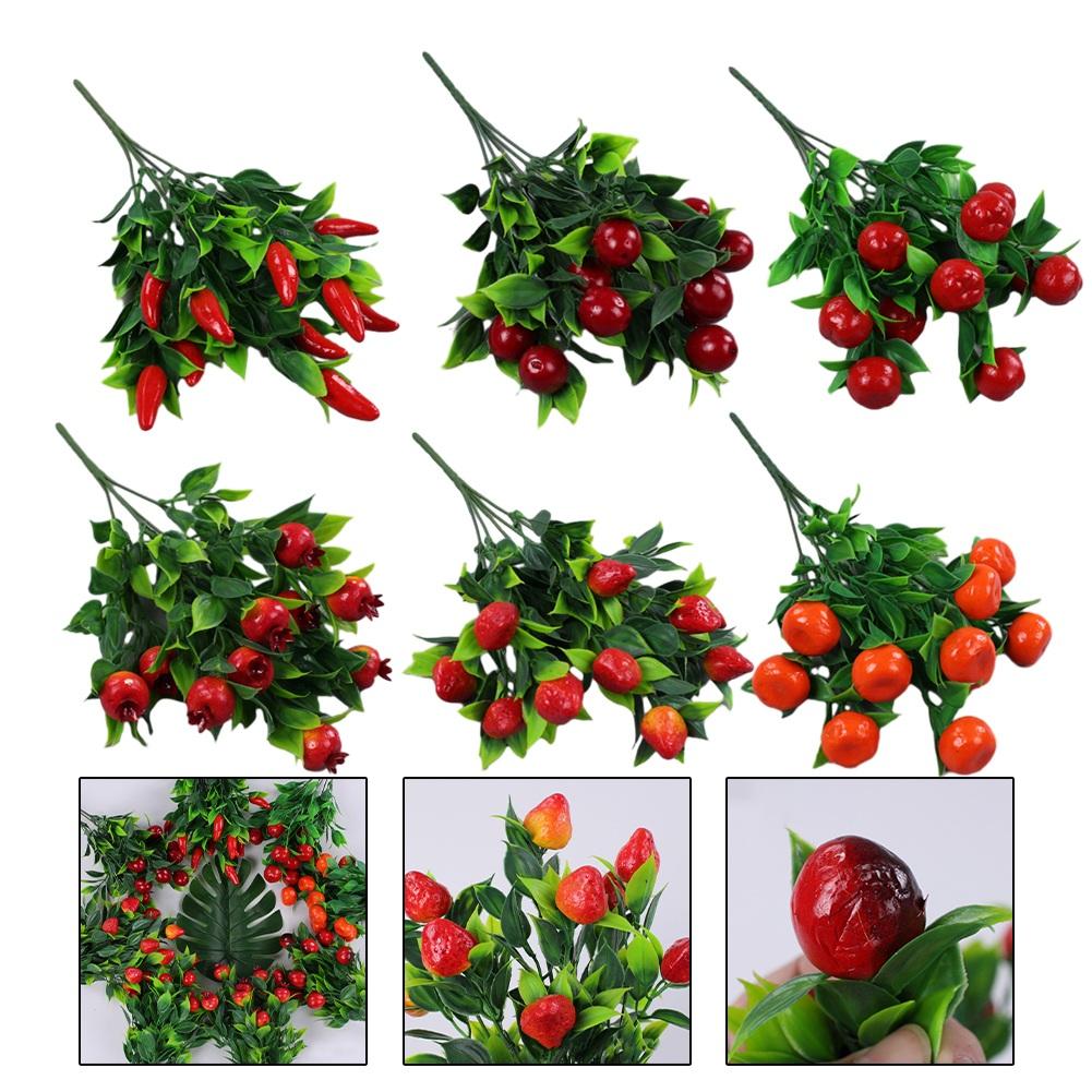 Simulated Plant Simulated Fruit Home Decoration Foam Orange Pepper Pomegranate