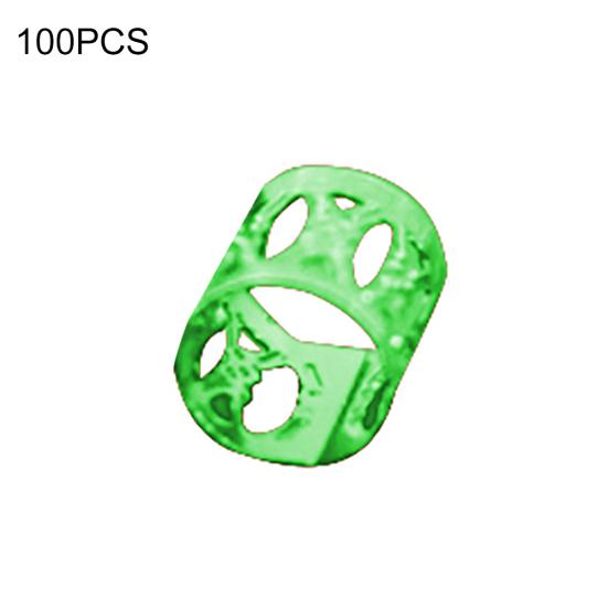 100Pcs Fashion Solid Color Aluminum Women Braiding Hair Rings Clip Decoration