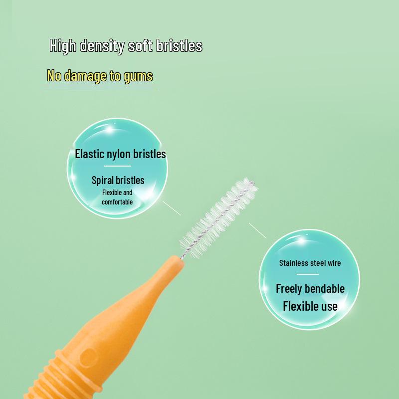 Customizable I-Type Superfine Interdental Brush for Orthodontic Care - Soft Bristles for Effective Cleaning