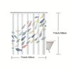 1pc Colorful Fish Shower Curtain, Ocean Swiming Fishes Cartoon White Minimalist Shower Curtains Decor for Bathroom Set