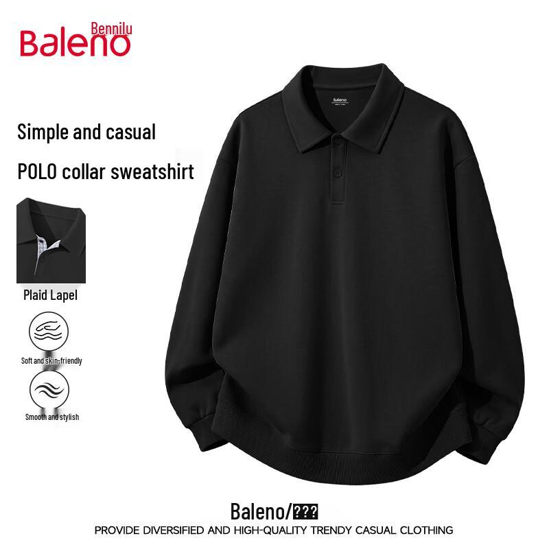 Baleno Men's Minimalist Polo Collar Sweatshirt