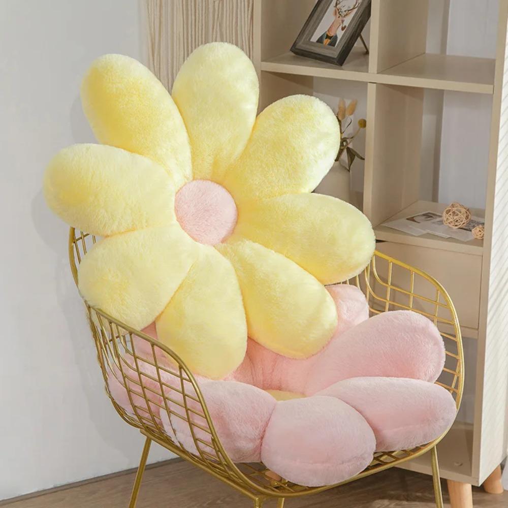Soft Petals Car Seat Cushion Fluffy Tatami Mat Multifunctional Flower Plush Pillow  Living Room