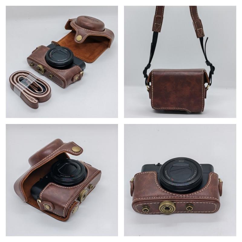 Protective Retro Camera Case PU Leather Bag for RX100 Camera with Enhances Shock Absorption and Dust Resistance
