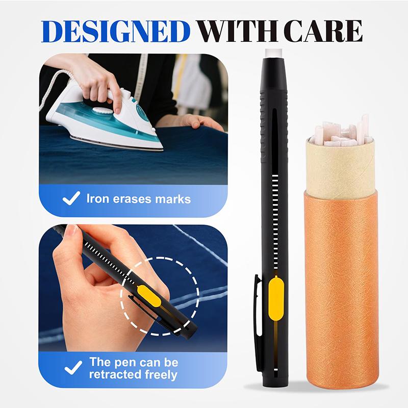 2 Creioane + 20 Rezerve Premium Creion de Croitorie Patchwork Disappearing Fabric Marker Pens Pentru Croitorie Artizanală DIY Marcaj Creta Croitorie