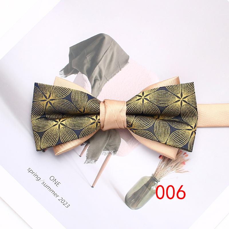 Rael Striped Bow Tie Plaid Polyester Bow Tie Men'S Casual Shirt Accessories Bow Tie