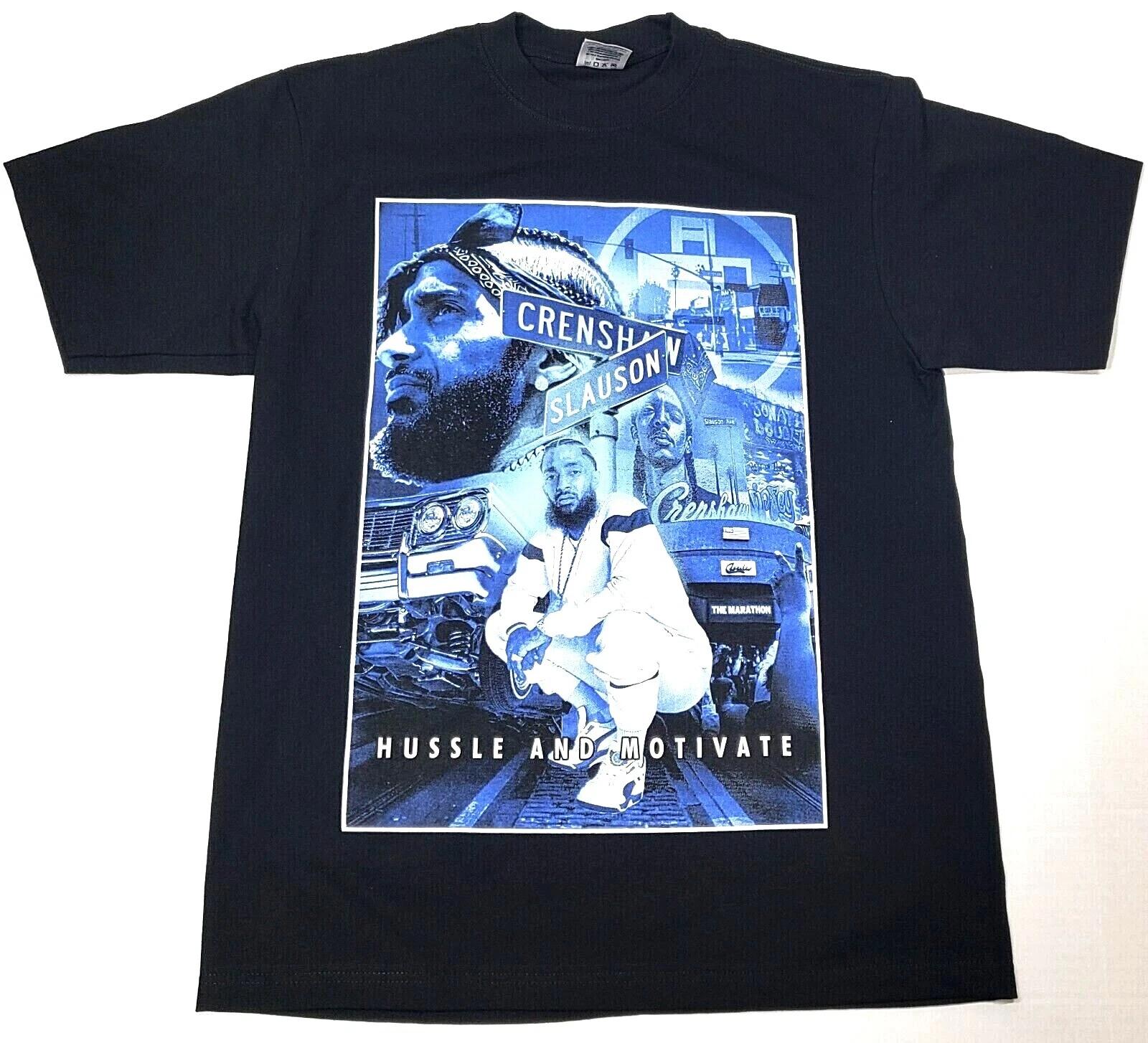NIPSEY HUSSLE T-shirt LA Crenshaw Slauson Rap Hip Hop HU$$LE Tee Men s New M