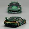 MINIGT 1:64 Nissan LB-Super Silhouette S15 SILVIA LBWK 2024 Green Chrome MGT alloy Car Model 858