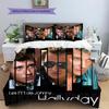 1PC Johnny Hallyday pattern Bedding Quilt Set Quilt Cover Pillowcase Home Decoration Birthday Gift (1 * duvet cover + 17 * pillowcase, without core)