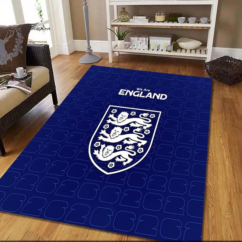 England National Men's Football Team3 Flannel Pattern Square Carpet,Area Rug,Carpet Rug for Living Room Bedroom Sofa Playroom Decor,Non-slip Floor Mat