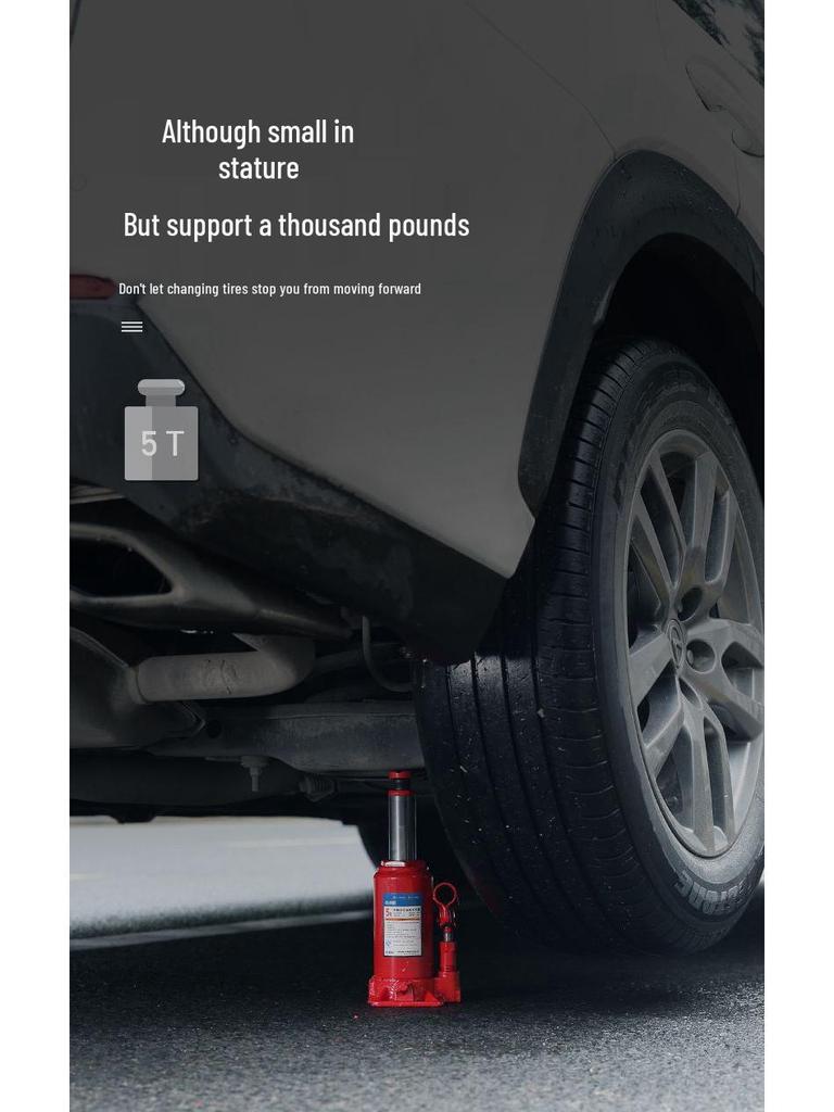 2-Ton Vertical Hydraulic Bottle Jack for Small Cars, Off-road SUVs, and Vans