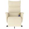 Massage Chair with Footrest Cream Faux Leather
