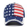 New American Flag Baseball Cap Fashionable Rhinestone Sunshade Duck Tongue Cap Wholesale