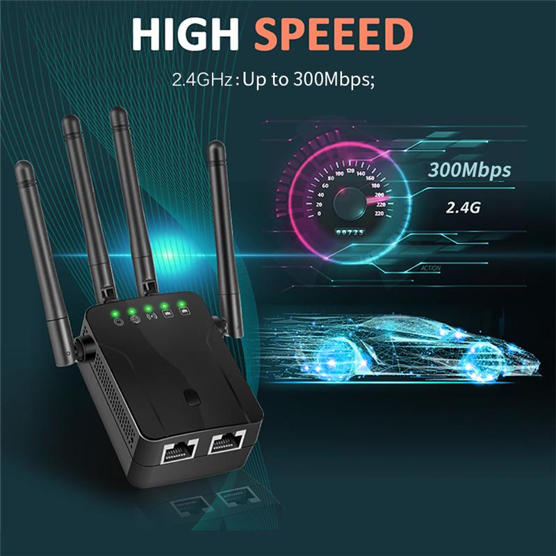 

Беспроводной ретранслятор Wi-Fi маршрутизатор 300M Усилитель сигнала Эксплер 4 антенны Маршрутизатор Усилитель сигнала Подходит для домашнего офиса