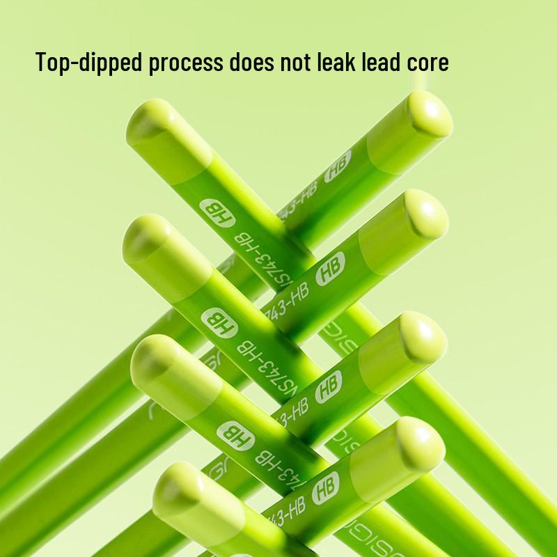 New Sai Little Green Deli Black Lead Pencil with Thick Core for Elementary Students/Children's Writing.