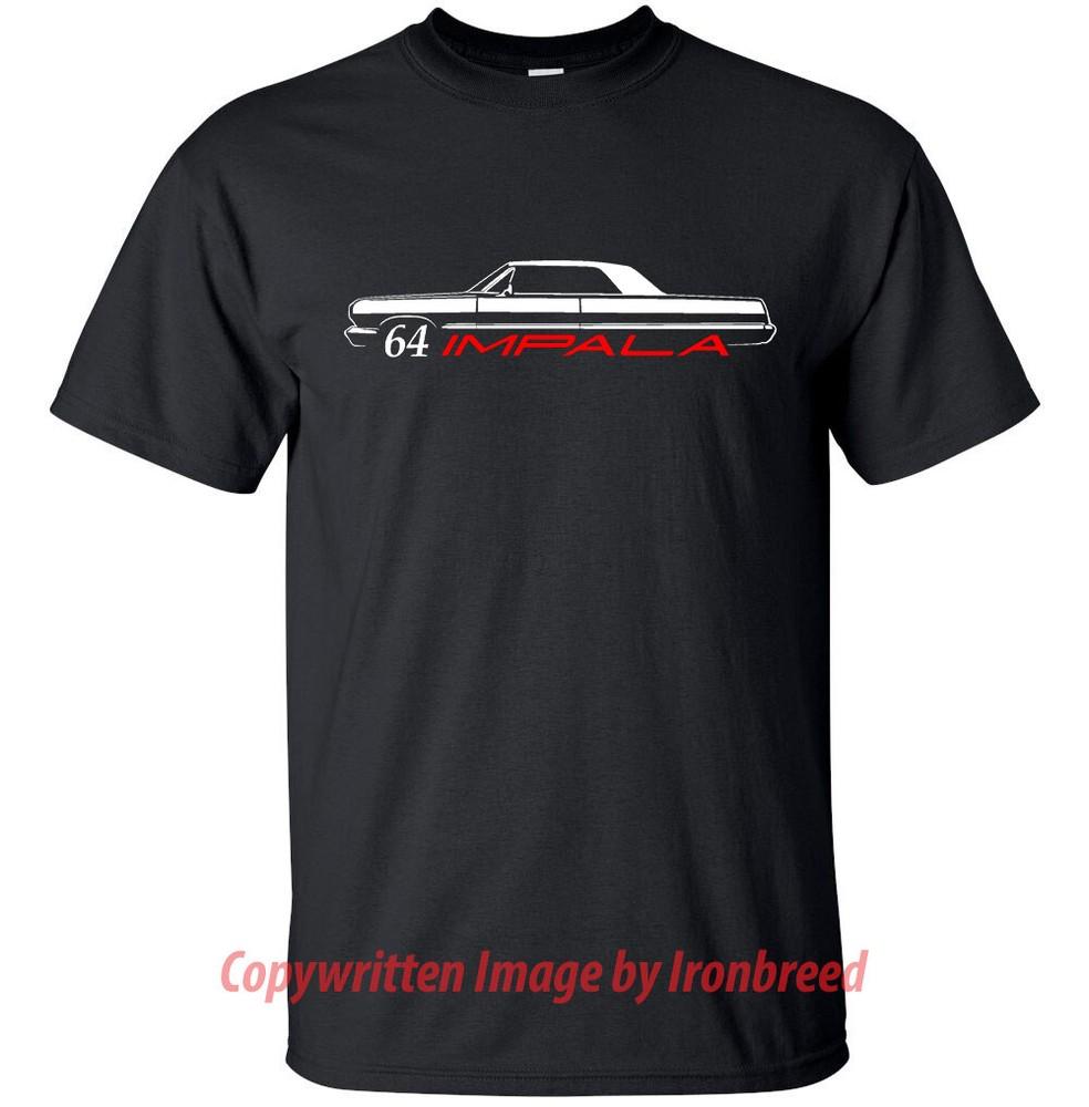

1964 64 Chevy Impala Lowrider T-Shirt Classic SS Muscle Emblem Side Mouldings XL
