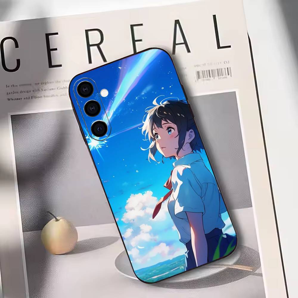 

Mitsuha Miyamizu Phone Case For Samsung Galaxy A73,A72,A71,A70,A53,A52,A51,Soft Silicone Black Cover Samsung a42 5g