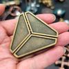 Triangle Lock Puzzle IQ Logic Test Disentanglement Unlock Interlocking Magic Trick Gifts Metal Brain Teasers for Kids and Adults