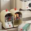 Contemporary Plastic Desktop Coffee Organiser Corner Teas Bag Holder Office Table Drawer Storage Box with Compartments