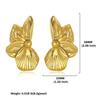 18K Gold Petal-Shaped Stud Earrings: High-End European & American Style for Women