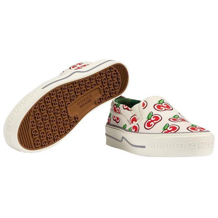 Gucci Tennis 1977 Stylish Skateboarding Shoes Women's White 631751 H2C40 9130