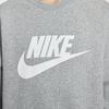Men's Nike Sweatshirts Men's Light Gray Crew Neck Moderate Regular