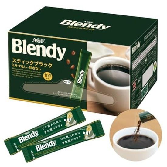 AGF Blendy Stick Black 100 Pieces Coffeesoluble Coffeeinstant Coffee