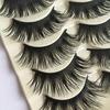5 paia di ciglia finte lunghe naturali, ciglia finte spesse, strumento per il trucco nero