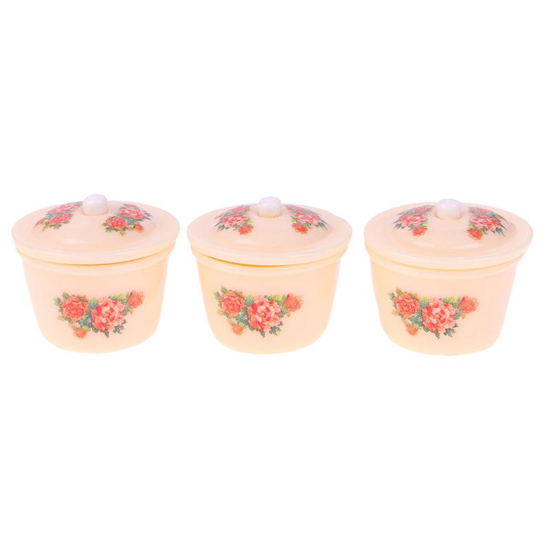 2/3Pcs Dollhouse Miniature Nostalgic Life Scene Decoration Supplies Chinese Double Happiness Enamel Basin Doll Accessories Toy